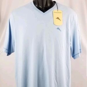 NWT TOMMY BAHAMA Men's Light Blue V-Neck S
